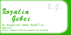 rozalia gebei business card